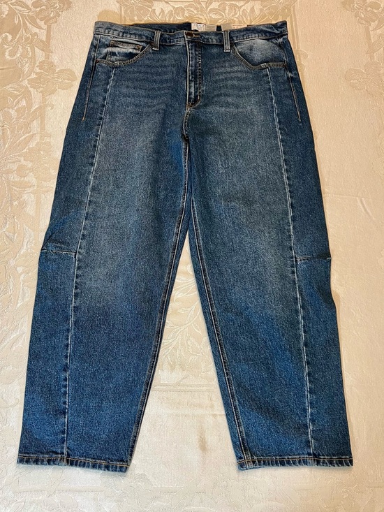 Time and Tru Denim - Dark Blue Barrel Size 16 Denim Jeans NWT